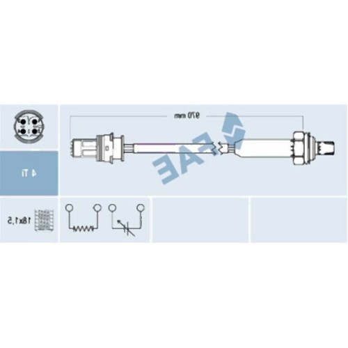 BMW M52 Sonda Lambda De Oxígeno 11781427884 FAE