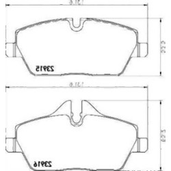 BMW MINI E81 E82 E87 E88 R56 R57 R58 R59 R60 R61 F54 F55 F56 F57 Pastilla de freno delantero 34116774050 TEXTAR