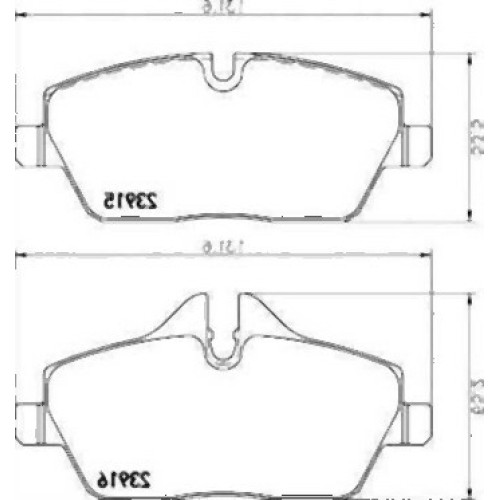BMW MINI E81 E82 E87 E88 R56 R57 R58 R59 R60 R61 F54 F55 F56 F57 Pastilla de freno delantero 34116774050 TEXTAR
