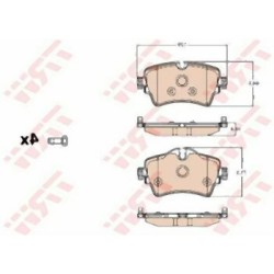 BMW MINI F45 F46 F48 F54 F55 F56 F57 F60 Pastillas de freno delanteras 34106874034 TRW