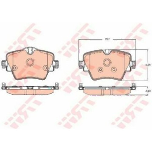 BMW MINI E89 F39 F40 F44 F45 F46 F48 F54 F60 G01 G02 G20 G21 G29 G30 G31 Pastillas de freno delanteras 34106860019i TRW