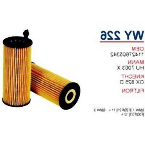 BMW N13 Filtro de aceite 11427611969 WUNDER