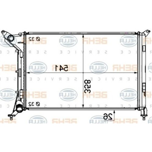Radiador Mini R50 R52 Antes de 12 2003 17117535902 BEHR