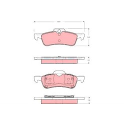Pastillas de freno traseras Mini R50 R52 R53 34216762871 TRW