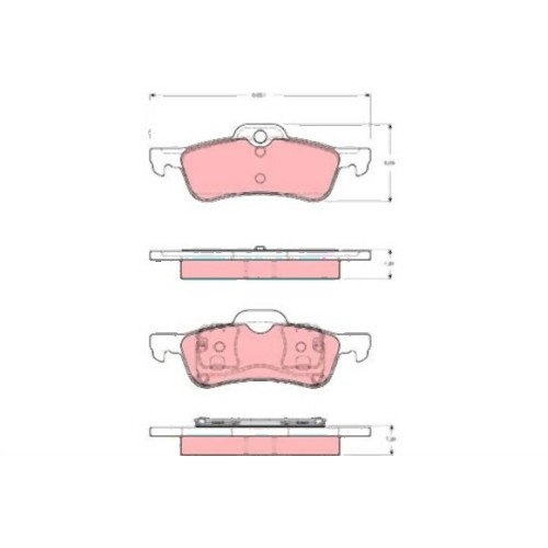 Pastillas de freno traseras Mini R50 R52 R53 34216762871 TRW