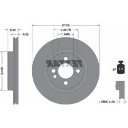 Juego de discos de freno delantero Mini R50 R52 R53 34111502891 TEXTAR