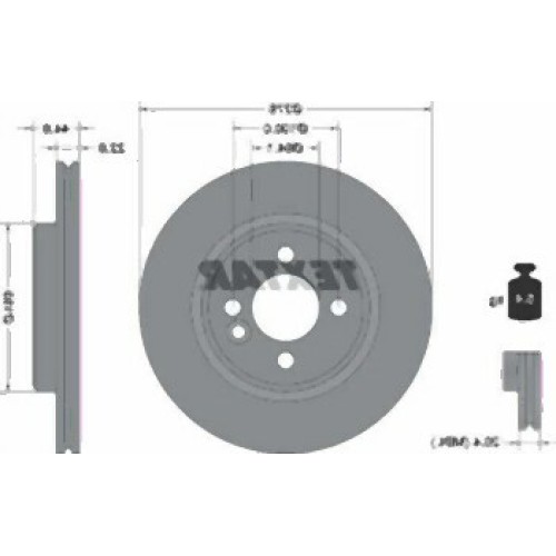 Juego de discos de freno delantero Mini R50 R52 R53 34111502891 TEXTAR
