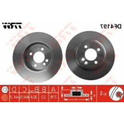 Juego de discos de freno delantero Mini R50 R52 R53 34111502891 TRW