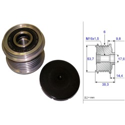 Polea del alternador BMW 535020310 12318579420