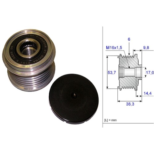 Polea del alternador BMW 535020310 12318579420
