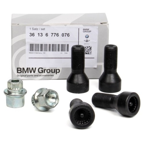 Juego de pernos de rueda bloqueados con caja Bmw Serie 1 F20 Oem 36136776076