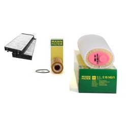 Bmw X5 E70 Chasis 2007-2010 Juego Filtros Mantenimiento Periódico Mann No Diesel