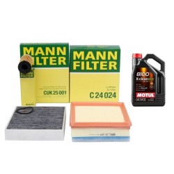 Bmw F20 Chasis Antes De 2015 116d Juego De Filtros De Mantenimiento Periódico Mann Motul Oil