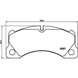 Juego de almohadillas delanteras Porsche Panamera 8db355015801