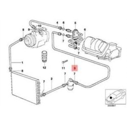 Tubo de aire acondicionado BMW E34 E32 1542018 64538390620