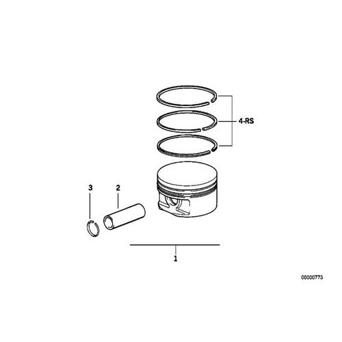 BMW Pistón Segmanli 0,50 E36 E34 09 92 < 4601050 11251722493