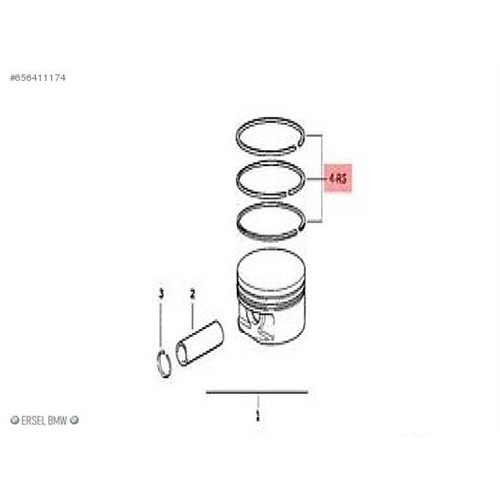 BMW Aro M52 Std 84x1.5+1.5+2mm Estándar 84.00-1.5.75x3 E36 E46 E39 0681550050 11251437142